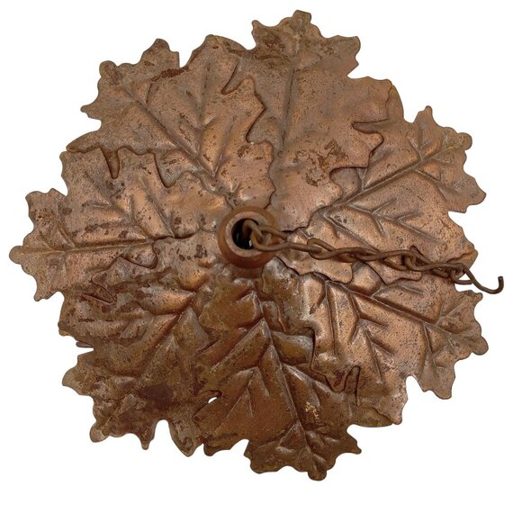 Large Wire Bird Feeder Wire Barrier Guard With Leaves Lid and Side Decor Chain - Picture 7 of 13